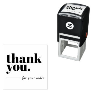 Sello Automático Muchas gracias a los clientes de negocios Minimali