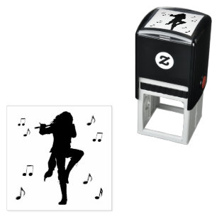 Sello Automático Música impresionante de flautista solitario 