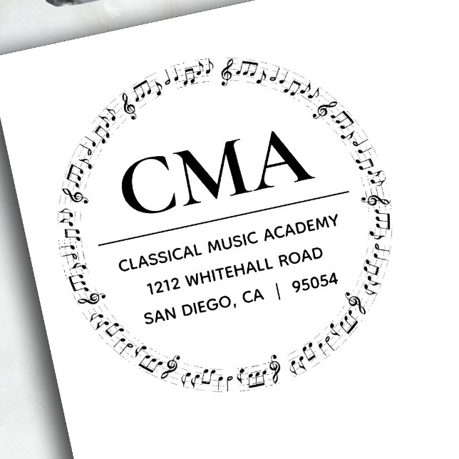 Sello Automático Musical Notes Music Teacher School (Subido por el creador)