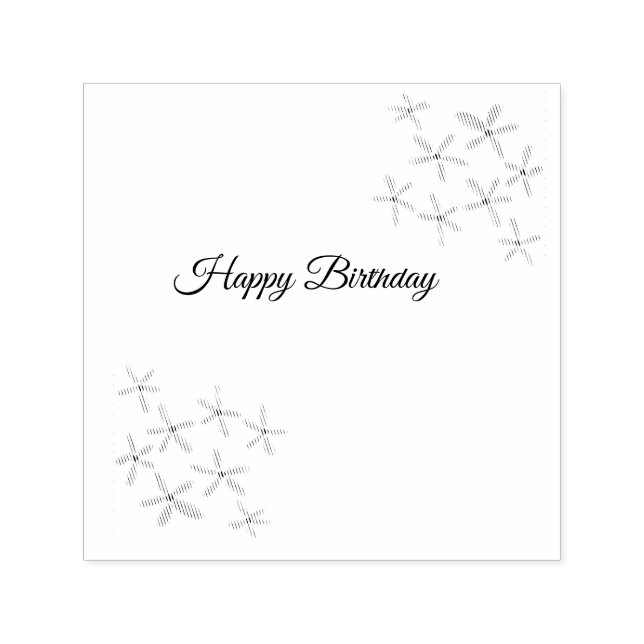 Sello Automático Naranja flor marrón feliz cumpleaños agregar nombr (Diseño)