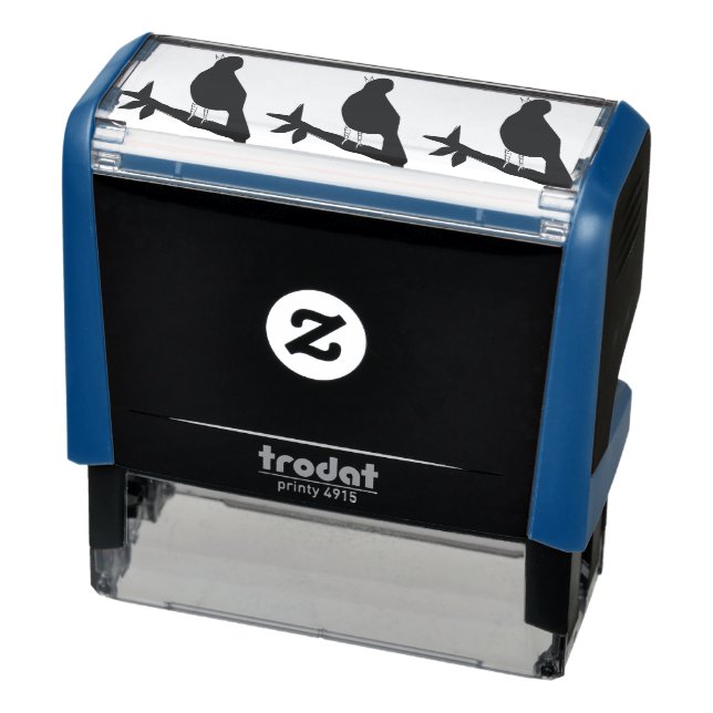 Sello Automático naturaleza del canto azul pájaro (Producto)