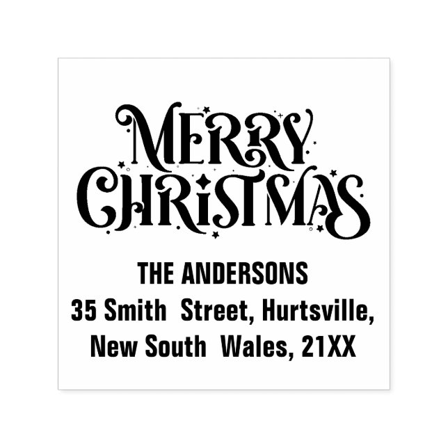 Sello Automático Navidad Feliz personalizada (Diseño)