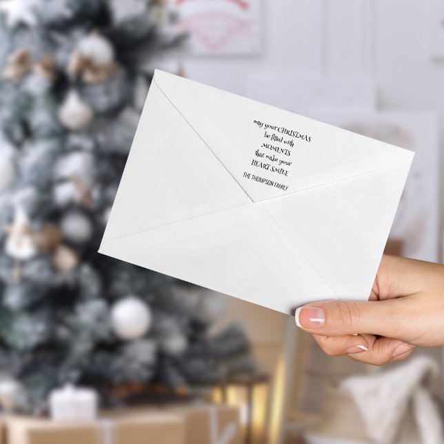 Sello Automático Navidades acogedores dicen nombre tipografía artís (Self inking rubber stamp with choice of ink Colors )