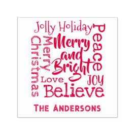 Sello Automático Navidades alegres y flacos y favoritos dicen