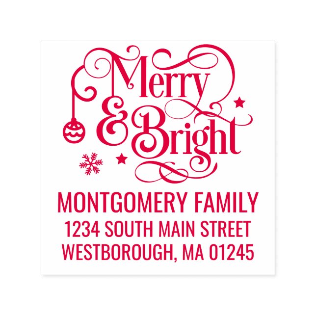 Sello Automático Navidades citan alegría al nombre del monograma mu (Diseño)