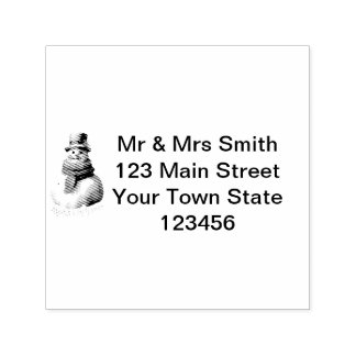 Sello Automático Navidades de acuarela Snowman