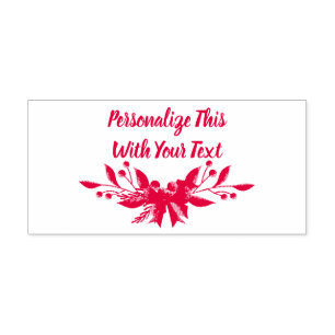 Sello Automático Navidades de aguijones de texto y berry personaliz