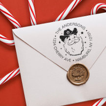 Navidades de Cute Funny Texas Cowboy Santa Claus