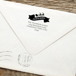 Sello Automático Navidades de direcciones de devolución de Santa Cl