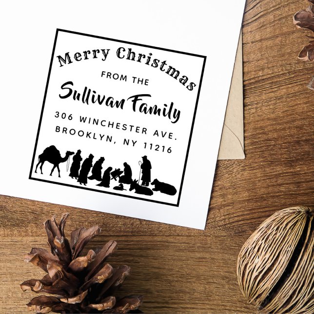 Sello Automático Navidades de la escena de la Natividad religiosa d (Subido por el creador)