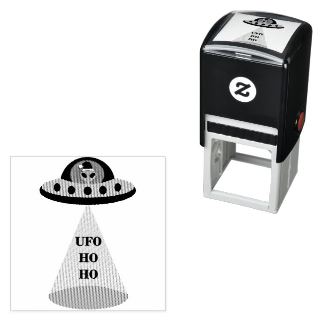 Sello Automático Navidades de UFO Ho Ho Alien volador (In Situ)