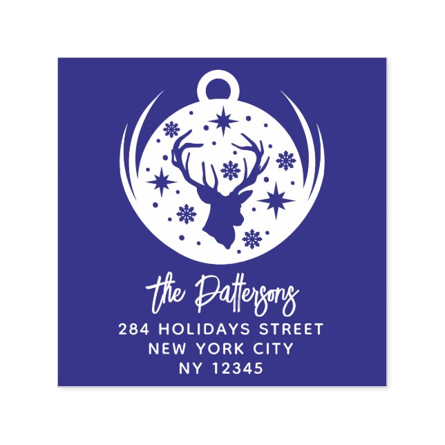 Sello Automático Navidades de venado Winter Nombre de Año Nuevo Dir (Diseño)