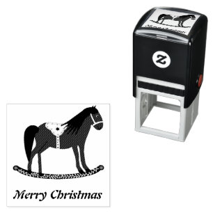 Sello Automático Navidades escandinavos Personalizado de caballos r