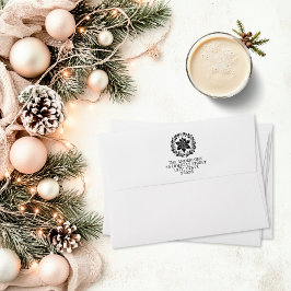 Sello Automático Navidades florales de época