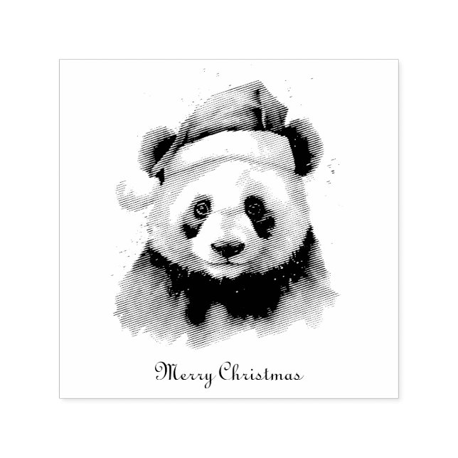 Sello Automático Navidades Panda, personalizable (Diseño)