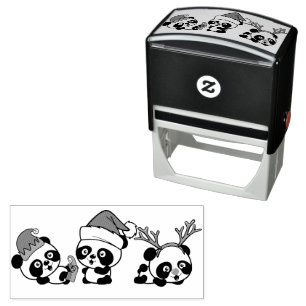 Sello Automático Navidades Pandas