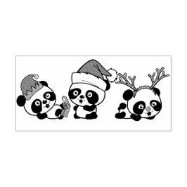 Sello Automático Navidades Pandas