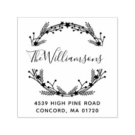 Sello Automático Navidades Rústicos Escriben Dirección De Devolució