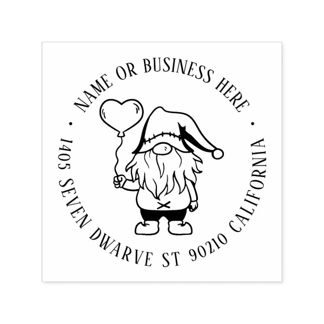 Sello Automático Navidades seleccionados Gnome Dirección de devoluc (Diseño)