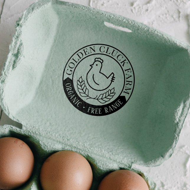 Sello Automático Negocio de Huevos Orgánicos de Corral (Subido por el creador)