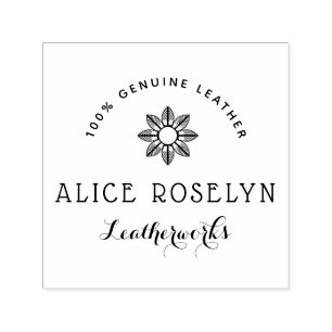 Sello Automático negocio de leaterworks con logotipo personalizado