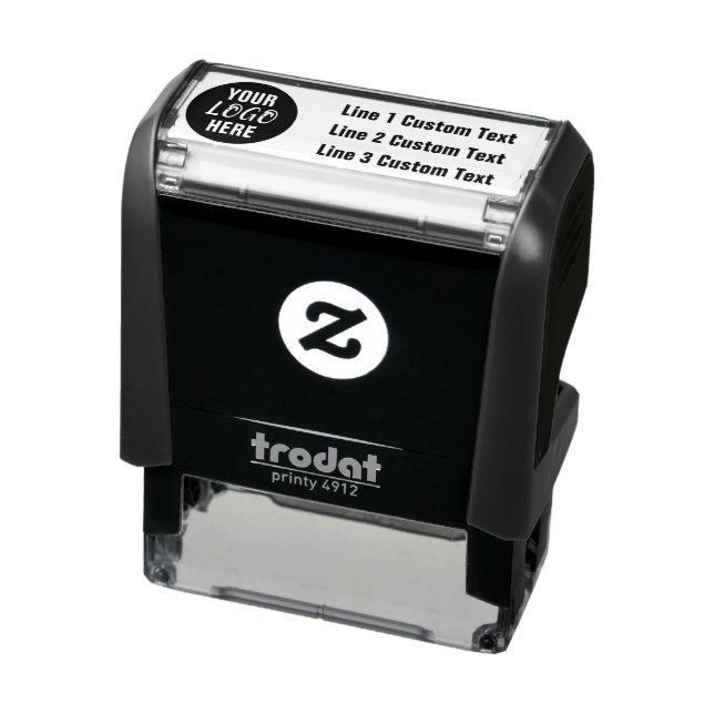 Sello Automático Negocio Personalizado Tradicional 3 Líneas Con Log (Producto)