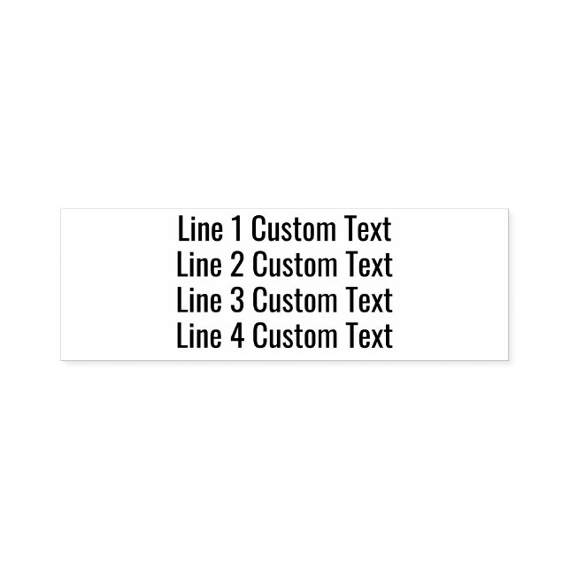 Sello Automático Negocio Personalizado Tradicional 4 Líneas de Text (Diseño)