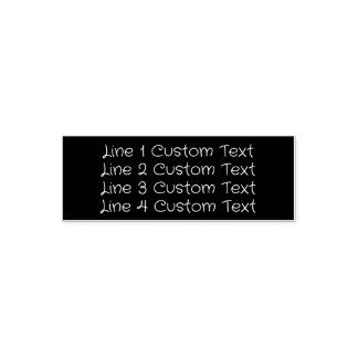 Sello Automático Negocio Personalizado Tradicional 4 Líneas de Text