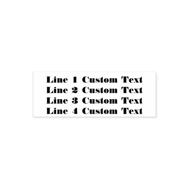 Sello Automático Negocio Personalizado Tradicional 4 Líneas de Text (Diseño)