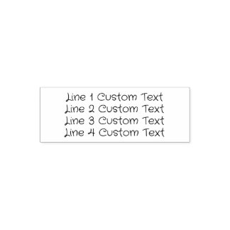 Sello Automático Negocio personalizado tradicional 4 líneas de text