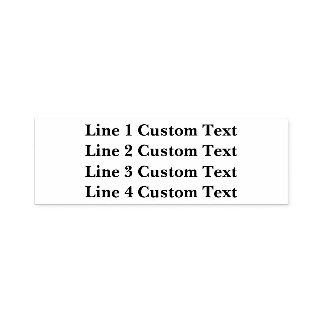 Sello Automático Negocio Personalizado Tradicional 4 Líneas de Text (Diseño)