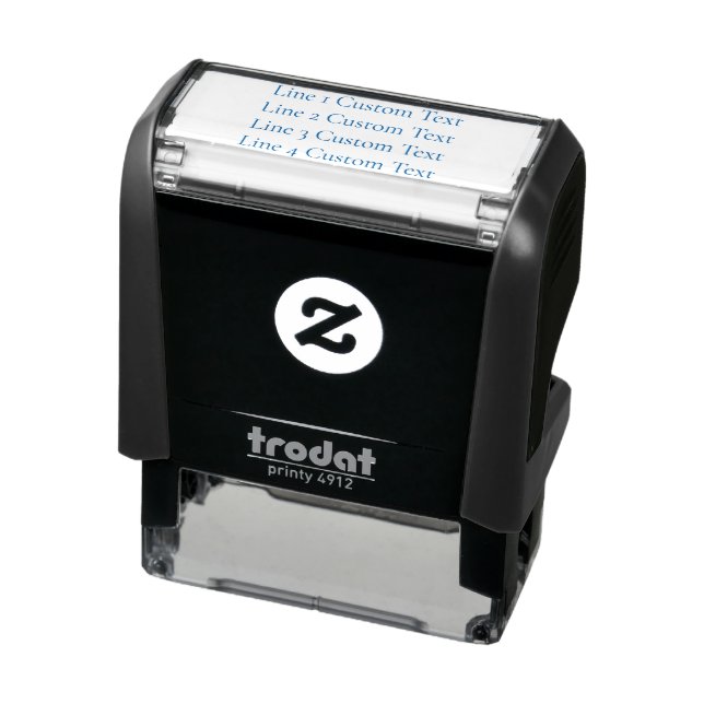 Sello Automático Negocio Personalizado Tradicional 4 Líneas de Text (Producto)