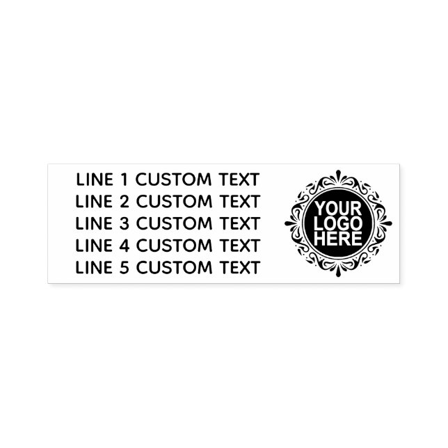 Sello Automático Negocio Tradicional Personalizado 5 Líneas Con Log (Diseño)