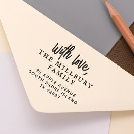 Sello Automático Negrita con dirección de devolución de nombre de f