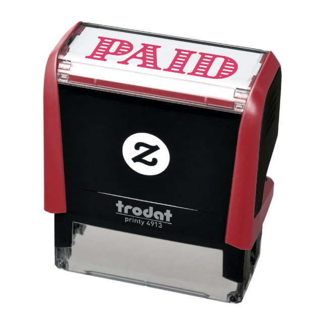 Sello Automático Negrita PAGADA Tinta roja comercial general (Producto)