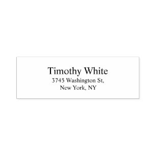 Sello Automático Negro y Blanco Elegante Legible Moderno