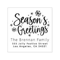 Nice Merry Christmas Family Name Return Address