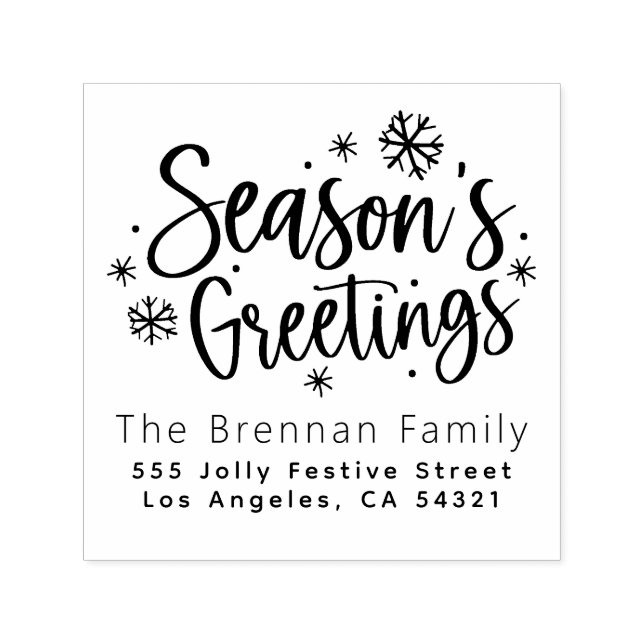 Sello Automático Nice Merry Christmas Family Name Return Address (Diseño)