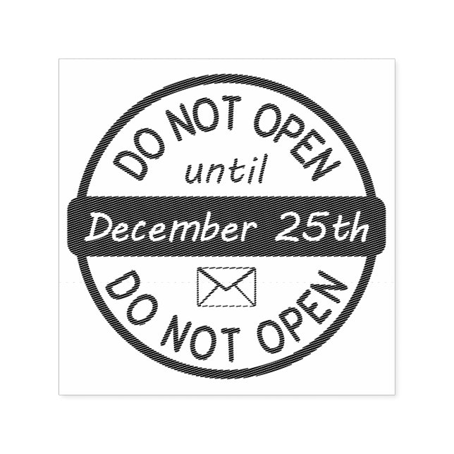 SELLO AUTOMÁTICO NO ABRIR HASTA EL 25 DE DICIEMBRE (Diseño)