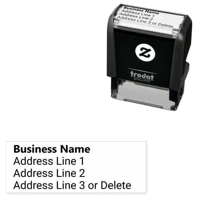 Sello Automático Nombre comercial en negrita Dirección de devolució (In Situ)