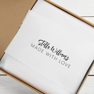 Sello Automático Nombre de Caligrafía Moderna Hecho Con Amor