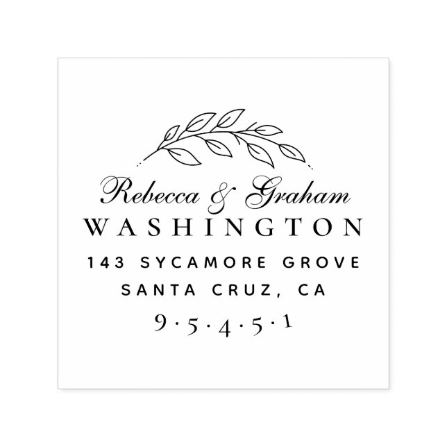 Sello Automático Nombre de devolución de nombres de parejas de guio (Diseño)