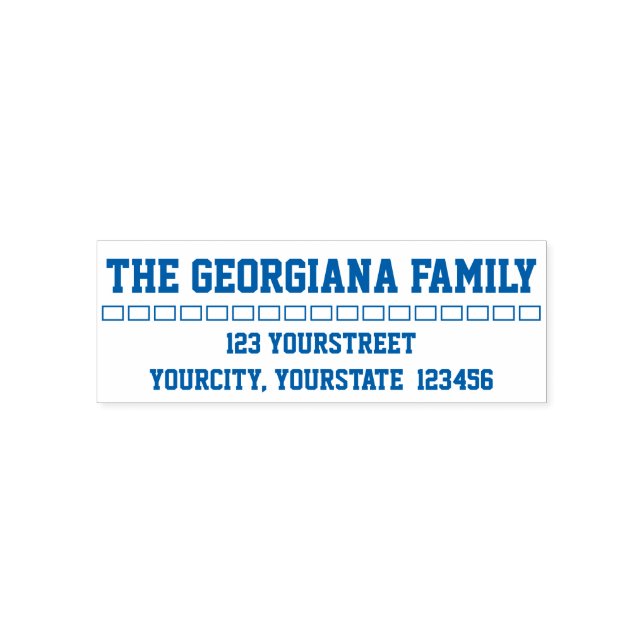 Sello Automático Nombre de familia básica del Personalizado + direc (Diseño)