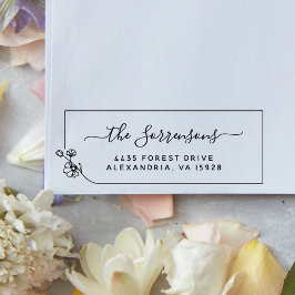 Sello Automático Nombre de familia Caligrafía Dirección de devoluci