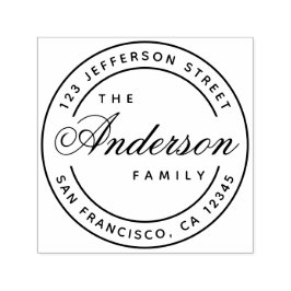 Sello Automático Nombre de familia caligrafía Dirección de script e