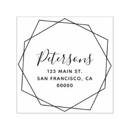 Sello Automático Nombre de familia de caligrafía moderna geométrica