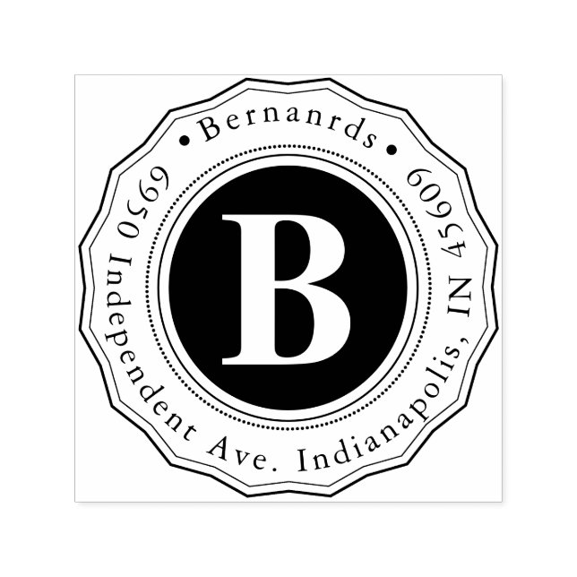 Sello Automático Nombre de familia de diseño de redondeo único (Diseño)