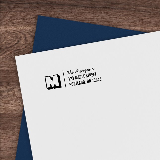 Sello Automático Nombre de familia de la escritura de monograma Blo (Subido por el creador)