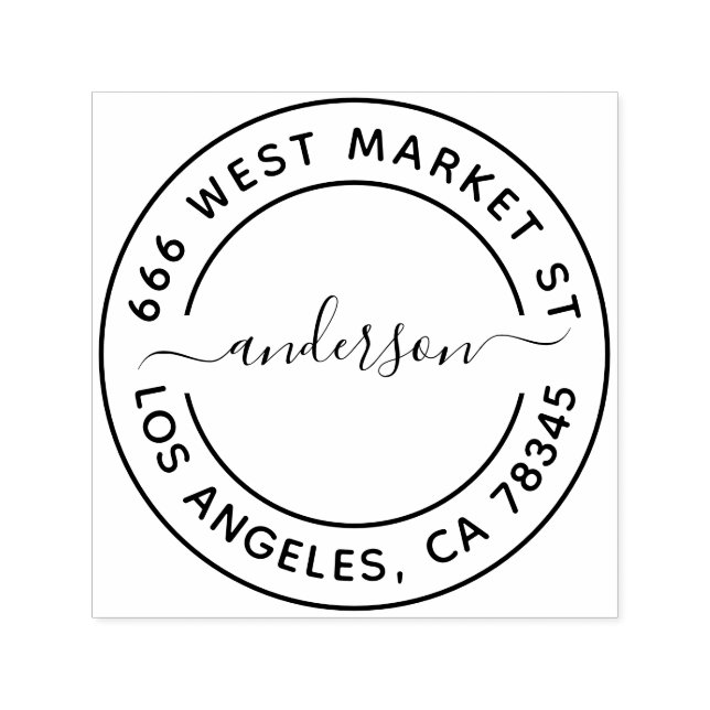 Sello Automático Nombre de familia de personalizado y dirección de  (Diseño)