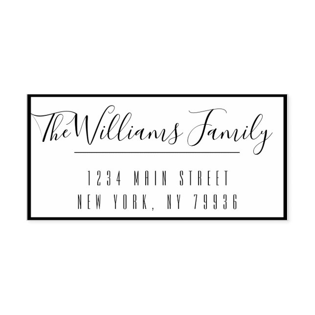 Sello Automático Nombre de familia de personalizado y dirección de  (Diseño)